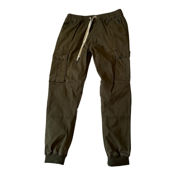 Hyper Denim Olive Green Men’s Elastic Waist Pants Street Wear Size Medium - Picture 1 of 5